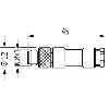 M08A Mâle Droit 3p; Bornes à souder <0.25mm², Ø3.5-5mm