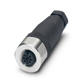 M12A Fem Droit 5p Inox; Bornes à vis 4-6mm², PG7-Lire la description
