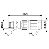 M08A Mâle Droit 3p Inox; Bornes autodénudantes max. 0,5mm², Ø2.5-5mm