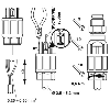 M08A Mâle Droit 3p Inox; Bornes autodénudantes max. 0,5mm², Ø2.5-5mm