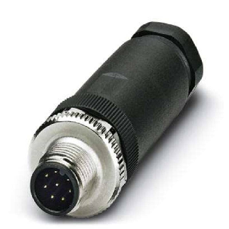 M12A Mâle Droit 8p; Bornes à vis max. 0.5mm² Pg9 6-8mm-Lire la description