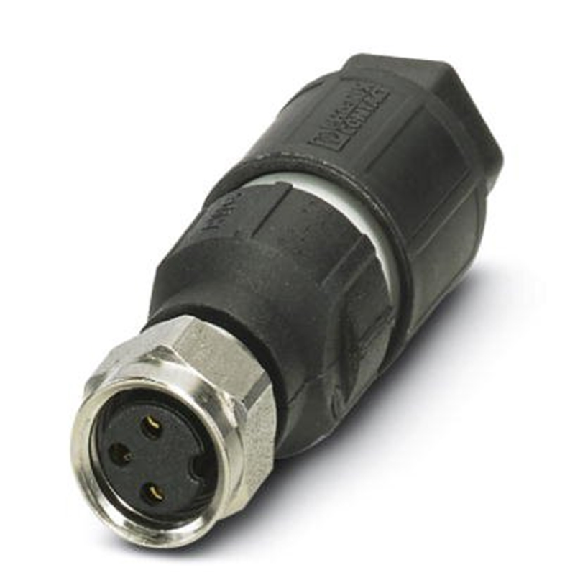 M08A Fem Droit 3p Inox; Bornes autodénudantes max. 0,5mm², Ø2.5-5mm-Lire la description