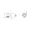 M23 Fem Droit 12p, Bornes à souder (12x) 1mm², Ø6-10mm