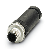 M12A Mâle Droit 5p; Bornes à vis, Ø6-8mm PG9