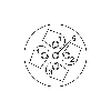 M12A Mâle Droit 5p; Bornes à vis, Ø6-8mm PG9