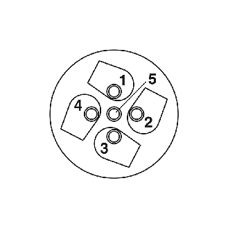 M12A Mâle Droit 5p; Bornes à vis, Ø6-8mm PG9-Lire la description