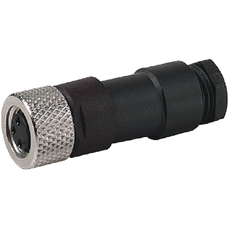 M08A Fem Droit 3p; Bornes à souder <0.25mm², Ø3.5-5mm-Lire la description
