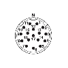 M23 Mâle Droit 17p; Blindé; Bornes à souder, Ø3-14,5mm
