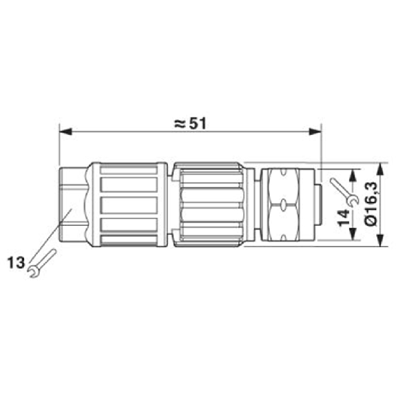 M12A Fem Droit 4p Inox; Bornes autodénudantes max. 0,34mm², Ø3.5-6mm-Lire la description