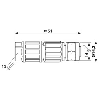 M12A Fem Droit 4p Inox; Bornes autodénudantes max. 0,34mm², Ø3.5-6mm
