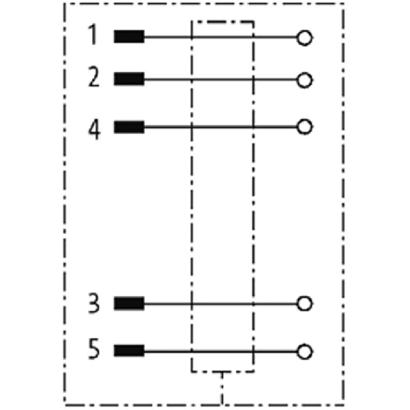 M12A Mâle Droit 5p; Bornes à vis <0.75mm², Ø4-6mm; Blindé-Lire la description