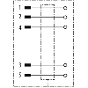 M12A Mâle Droit 5p; Bornes à vis <0.75mm², Ø4-6mm; Blindé