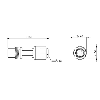 M12A Mâle Droit 4p; Bornes guillotines (x4) 0.14-0.34 mm², 3.5-6mm