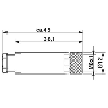 M08A Fem Droit 4p; Bornes à vis, Ø3,5-5mm