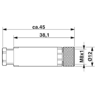 M08A Fem Droit 4p; Bornes à vis, Ø3,5-5mm-Lire la description