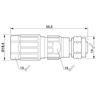 M12A Fem Droit 4p Inox; Bornes autodénudantes max. 0,75mm², Ø4-8mm-Lire la description
