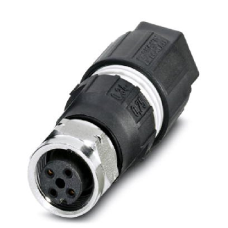 M12A Fem Droit 4p Inox; Bornes autodénudantes max. 0,75mm², Ø4-8mm-Lire la description