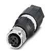 M12A Fem Droit 4p Inox; Bornes autodénudantes max. 0,75mm², Ø4-8mm