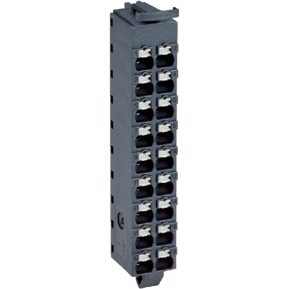Connecteur frontal avec 18 blocs de jonction à ressorts-Lire la description