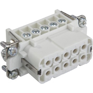 Insert femelle à visser pour sections jusqu'à 2,5 mm², 1-10 contacts-Lire la description