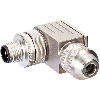 M12 Mâle Coudé 8p; Bornes à vis <0.5mm², Ø6-8mm; Blindé