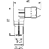 M12A Inox V2A Fem Coudé 4p; Bornes guillotines 0.25-0.5mm², Ø4-5.1mm
