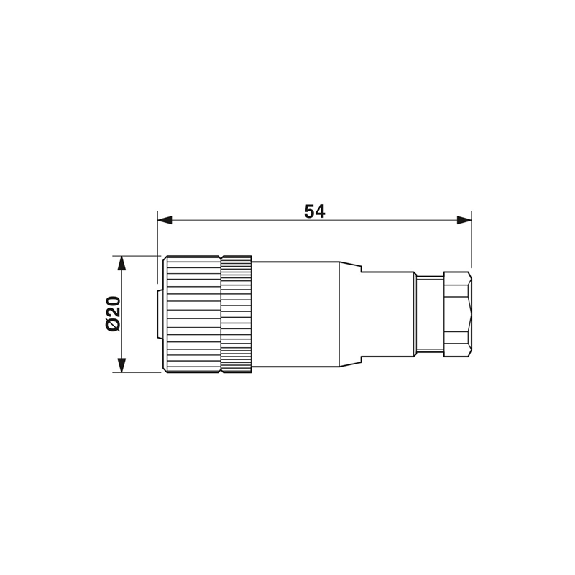 M12A Fem Droit 5p; Bornes à vis, PG9-Lire la description