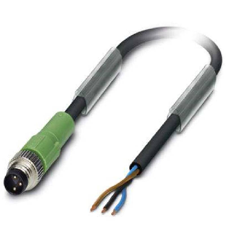 Connecteur M8 Mâle Droit 3p; Câble PVC Noir 5m-Lire la description