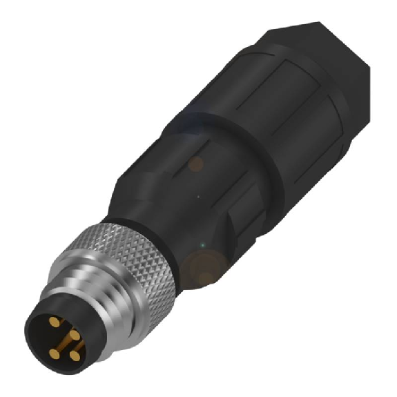 M08 Mâle Droit 4p; Bornes CAD (4x) 0.25-0.5mm², câble Ø2.5-5.2 mm-Lire la description