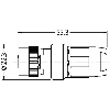 M12 Fem Droit 4p Bornes rapides 0,5-1,0mm²