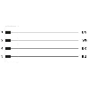 Embase paroi M16x1.5; M12A Mâle Droit 4p/4 fils (4x0.34mm²) 0.5m