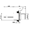 Embase paroi M16x1.5; M12A Mâle Droit 4p/4 fils (4x0.34mm²) 0.5m