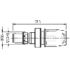 M12A Mâle Droit 4p; Bornes guillotines 0.5-1.0mm², sans PE