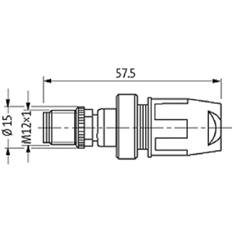 M12A Mâle Droit 4p; Bornes guillotines 0.5-1.0mm², sans PE-Lire la description