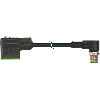EV Forme A 18mm 24V LED+ATP/M12 Mâle Coudé; PUR 3x0,75 Noir Cpc 2m
