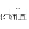 M12A Mâle Droit 3p; Bornes guillotines (x3) 0.14-0.34mm², Ø2.9-5.4mm