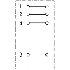 M12A Fem Coudé 4p; Bornes à vis <0.75mm², Ø4-6mm Pg7