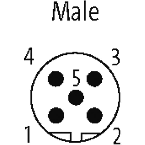 M12B Mâle Droit 5p; Bornes à vis <0.75mm², Ø6-8mm; Blindé; Profibus M12B Mâle Droit 5p; Bornes à vis <0.75mm², Ø6-8mm; Blindé; Profibus-Lire la description
