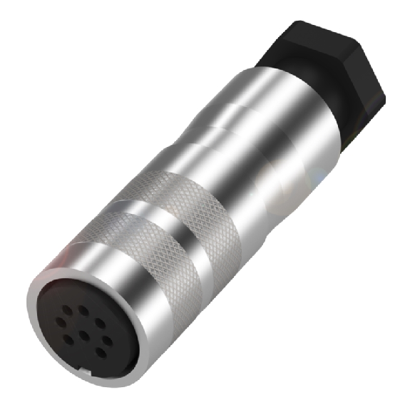 M16 Fem Droit 8p; Bornes à souder 0.14-0.75mm², Ø6-8mm-Lire la description