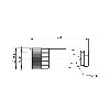 M12A Fem Droit 4p; Bornes à vis (x5) <0.75mm², Ø4-6mm