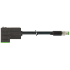 EV Forme C 8mm 24V/M08 Mâle Droit 3p; PUR UL/CSA 3x0.34 Noir 5m