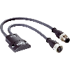 Connecteur système deTec4 SP1, M12 Mâle 5 pôles + M12 Fem 5 pôles