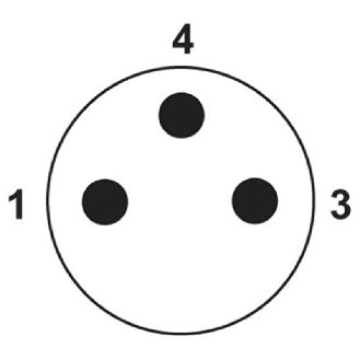 M08A Mâle Droit 3p; Bornes autodénudantes, Ø2.5-5mm-Lire la description