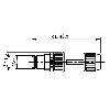 M08A Mâle Droit 3p; Bornes guillotines 0.14-0.34mm², Ø2.5-5.4mm