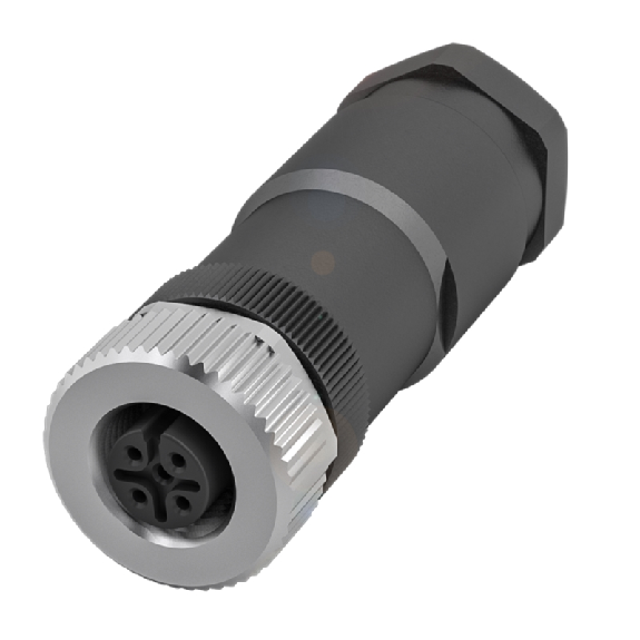 M12A Fem Droit 5p; Bornes à vis (x5) 0.14-0.75mm², Ø2.1-3mm M12A Fem Droit 5p; Bornes à vis (x5) 0.14-0.75mm², Ø2.1-3mm-Lire la description