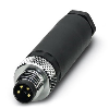 M08A Mâle Droit 4p; Bornes à vis, 3,5-5mm