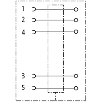 M12A Fem Droit 5p; Bornes à vis <0.75mm², Ø4-6mm; Blindé-Lire la description