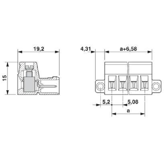 Connecteur mâle C.I., à vis 2,5 mm², vert, 12 A, 8 pôles, pas 5.08 mm-Lire la description