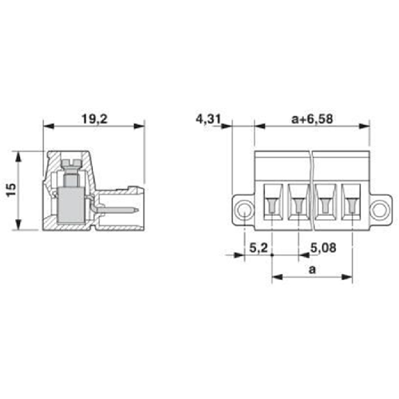 Connecteur mâle C.I., à vis 2,5 mm², vert, 12 A, 8 pôles, pas 5.08 mm-Lire la description