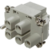 Insert d'alimentation, contacts mâle, 4 + PE